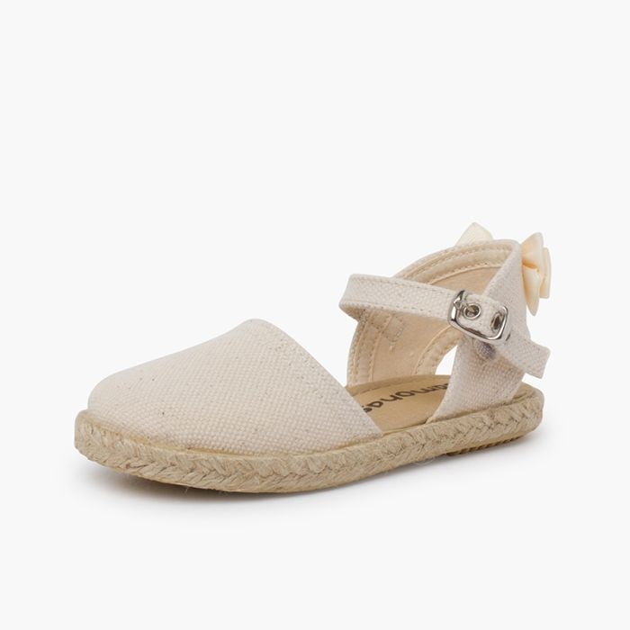 alpargatas ceremonia lazo trasero grosgrain blanco
