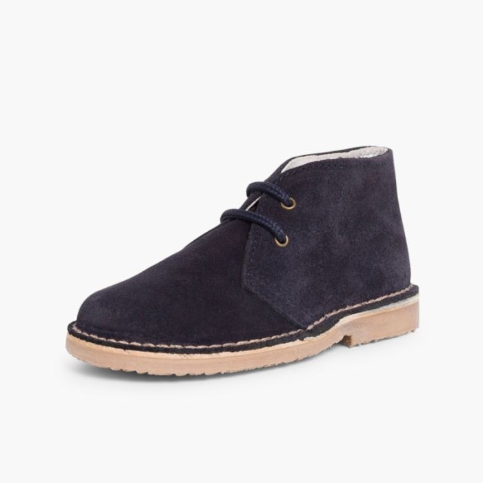 pisacacas niños botas safari cordones azul marino