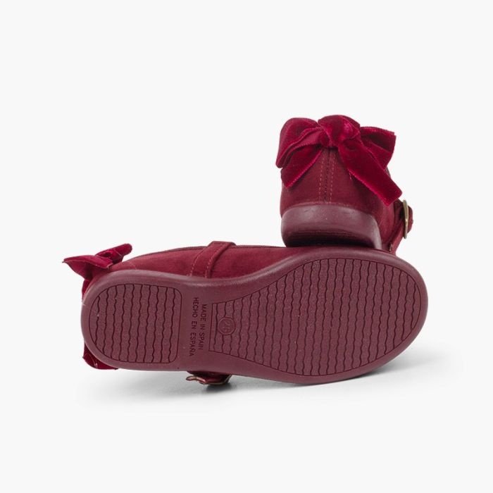 mercedita hebilla lazo terciopelo burdeos