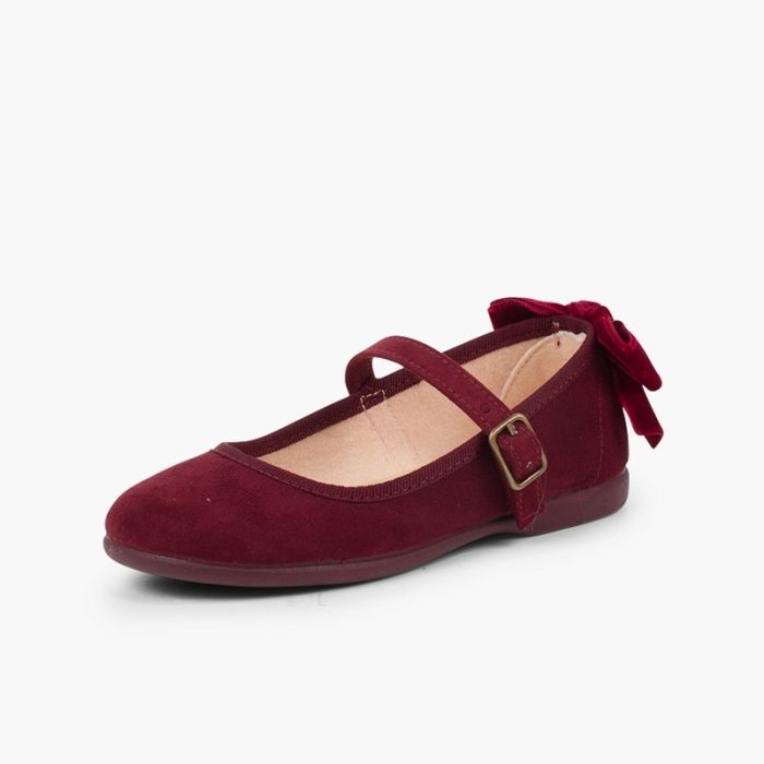 mercedita hebilla lazo terciopelo burdeos