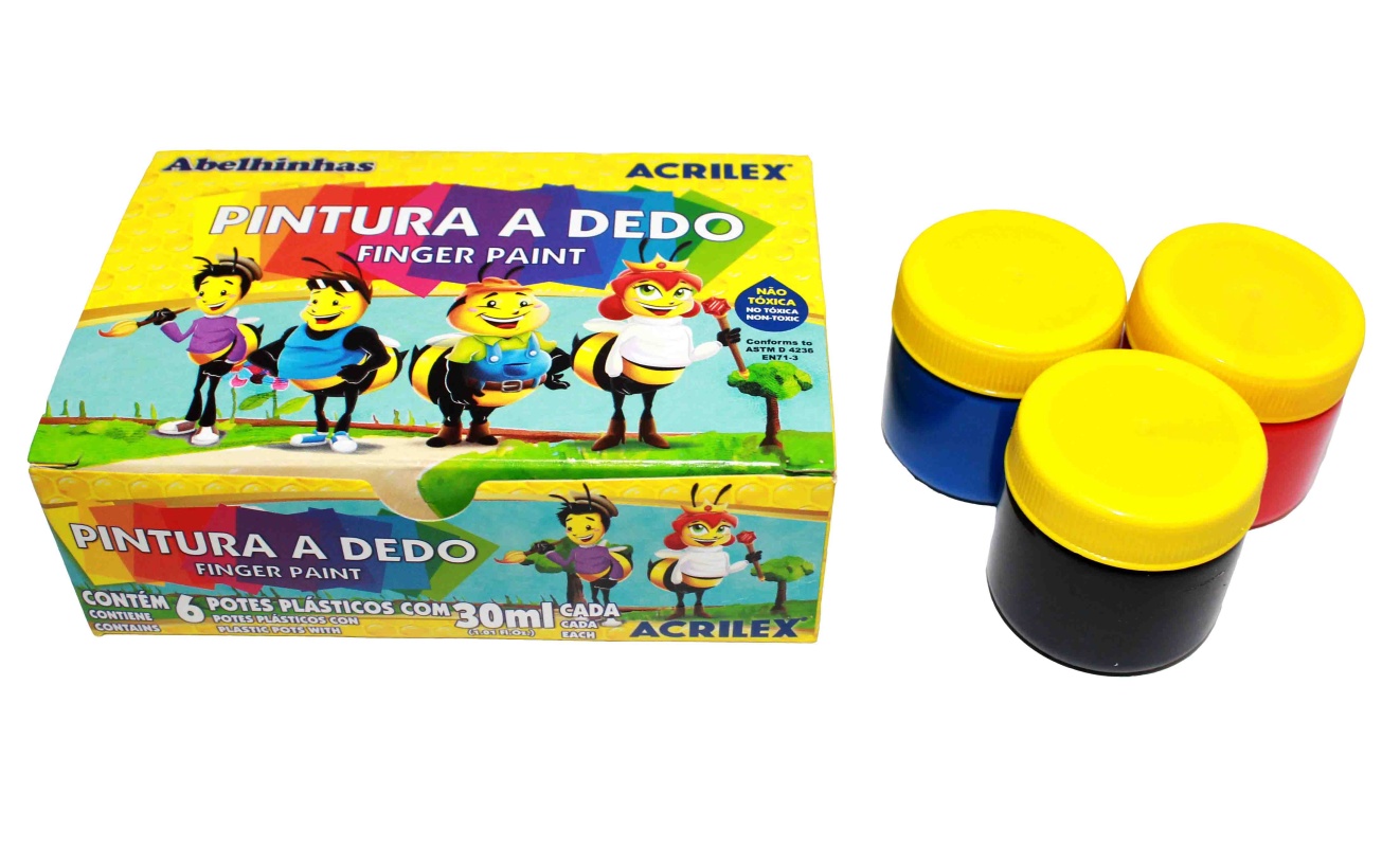 PINTURA A DEDO ACRILEX X 6COL.