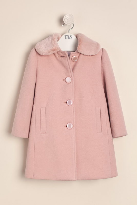 tapado de paño con cuello taylor rosa