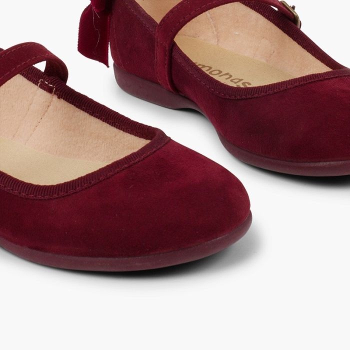 mercedita hebilla lazo terciopelo burdeos