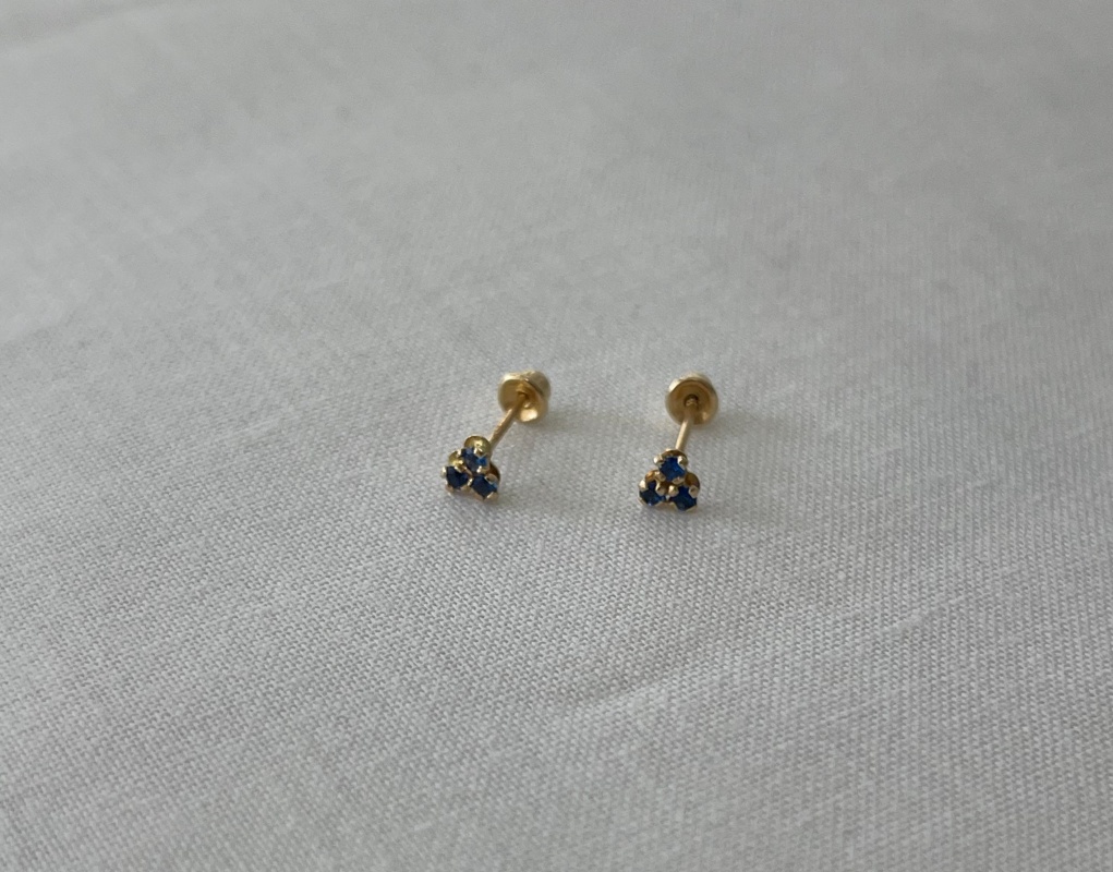 clover stone baby earrings