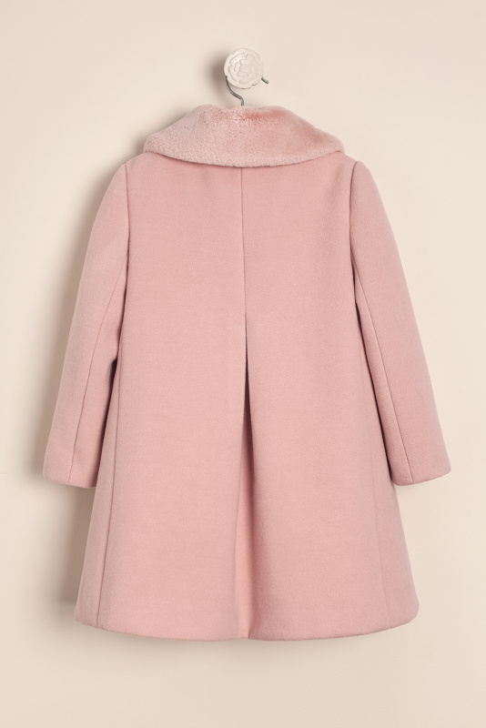 tapado de paño con cuello taylor rosa