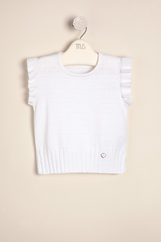 chaleco doble volado viole bl