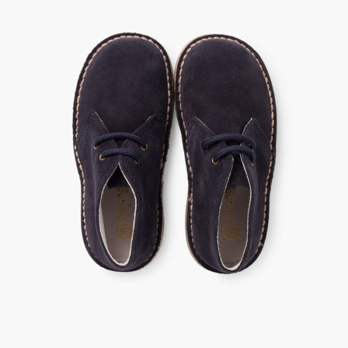 pisacacas niños botas safari cordones azul marino