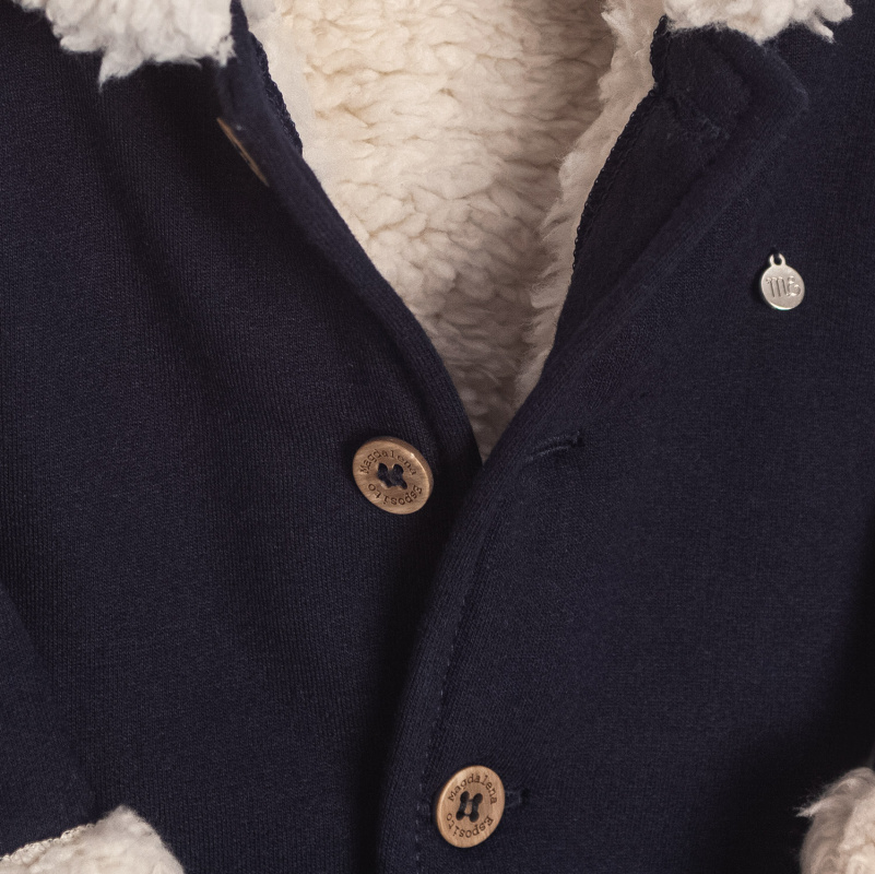 campera de frisa forrada con corderito az