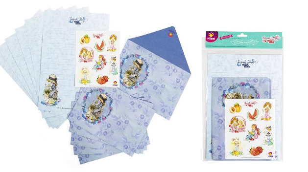 PACK ESQUELAS SOBRES Y STICKERS AZUL SARAH KAY