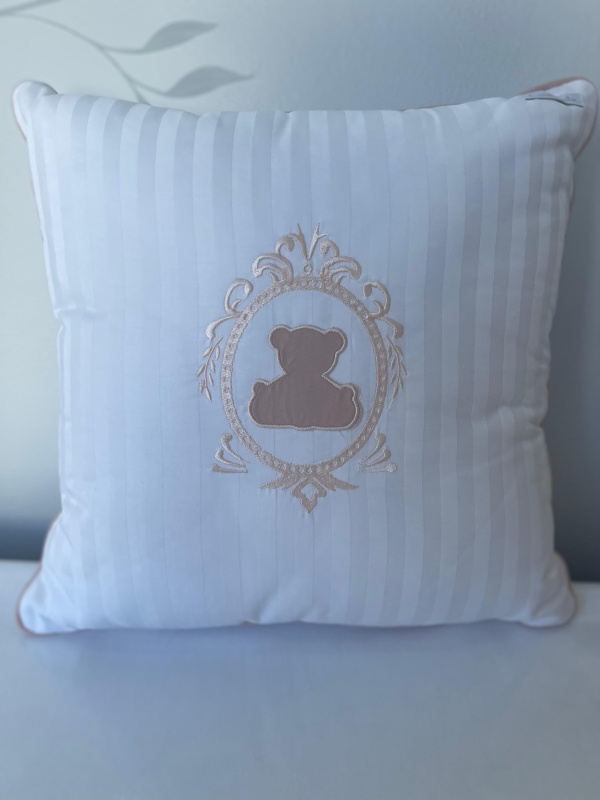 almohada urso teddy rolete rosa cha