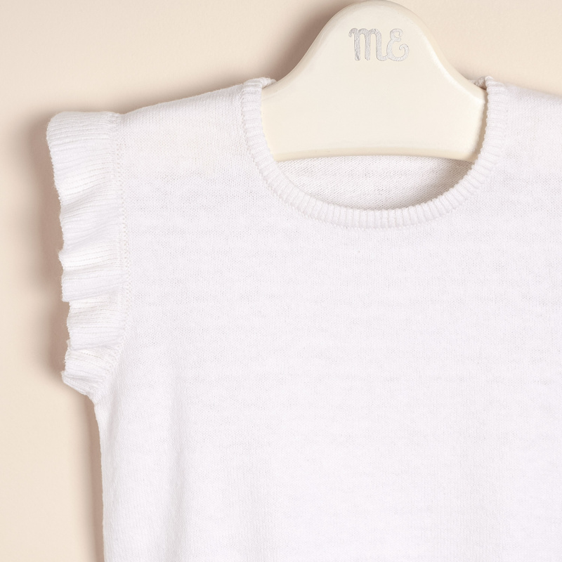 chaleco doble volado viole bl