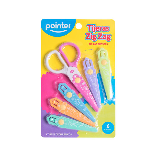 SET DE 6 TIJERAS ZIGZAG