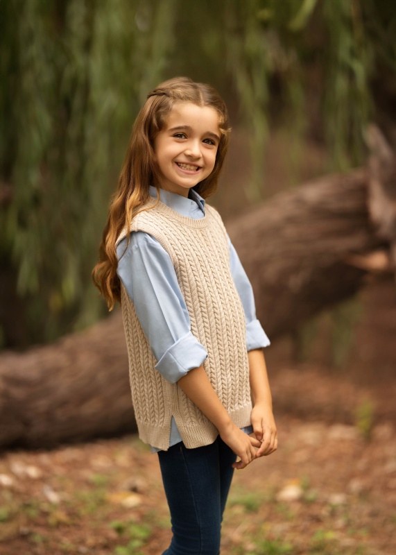 chaleco menguado zara vison