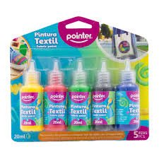 PINTURA TEXTIL X5 COLORES POINTER