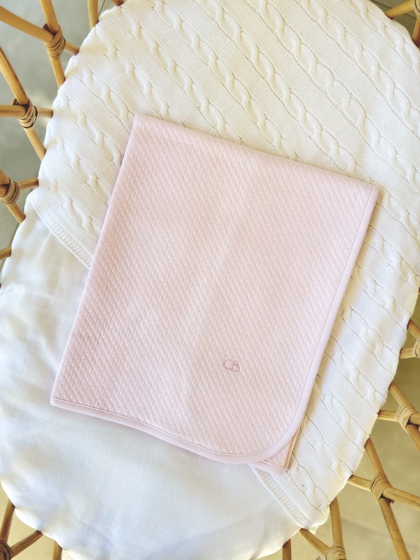 manta cuna basica metalasse rosado 1.40x1.1mt