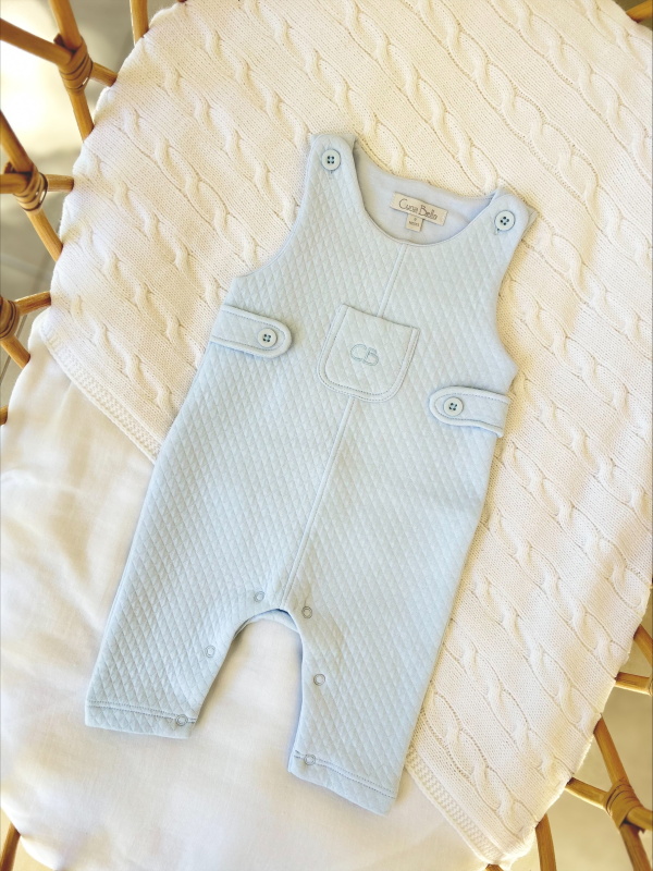 jardinera basica jacquard acolchado celeste