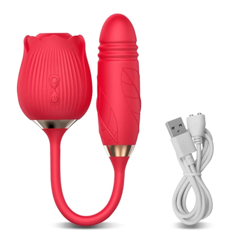 SUCCIONADOR FORMATO ROSA CON VIBRADOR
