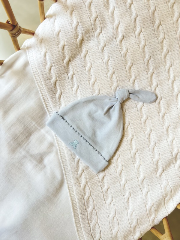 gorro nudo pima basico celeste