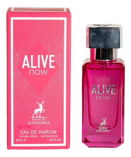 Perfume ALIVE now de Maison Alhambra para mujeres presentación 30 ml
