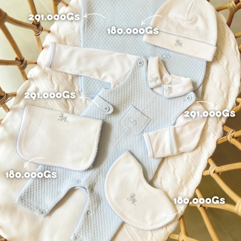 jardinera basica jacquard acolchado celeste