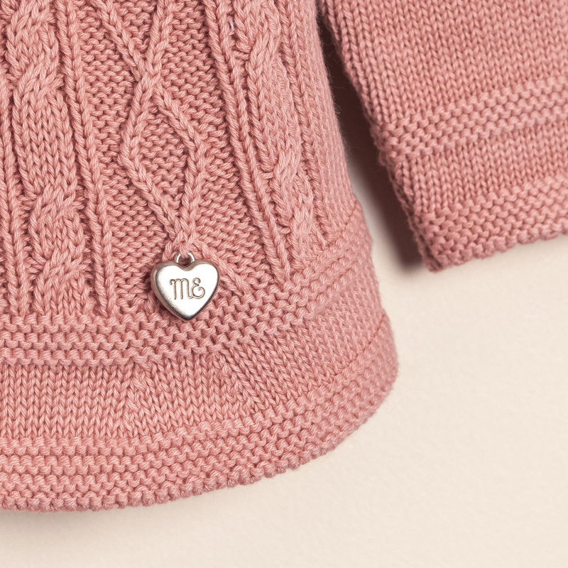 saco con cuello smocking rosa cal