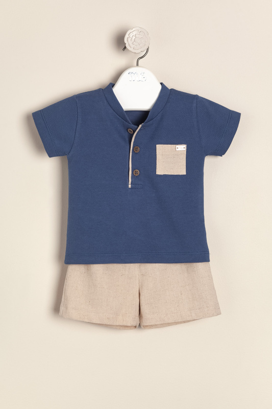 conjunto de remera en pique con bermuda de lino vito