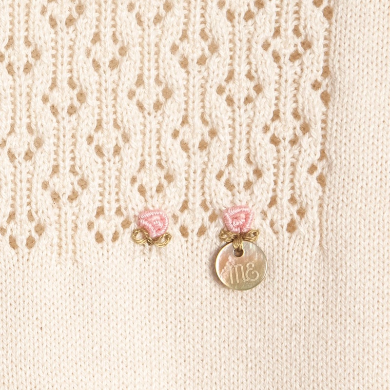 enterito de alg calado y bordado a mano almy