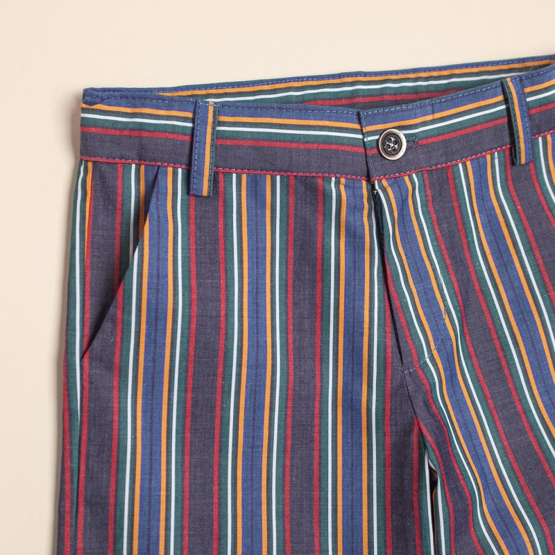 bermuda de poplin rayado ricard