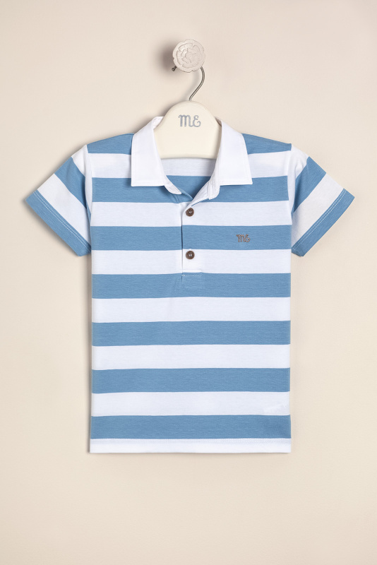 remera polito rayada con cuello polo noah