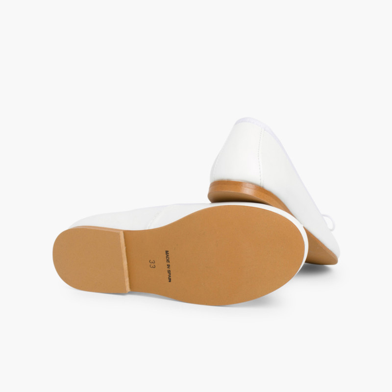 bailarinas niña manoletinas blanca