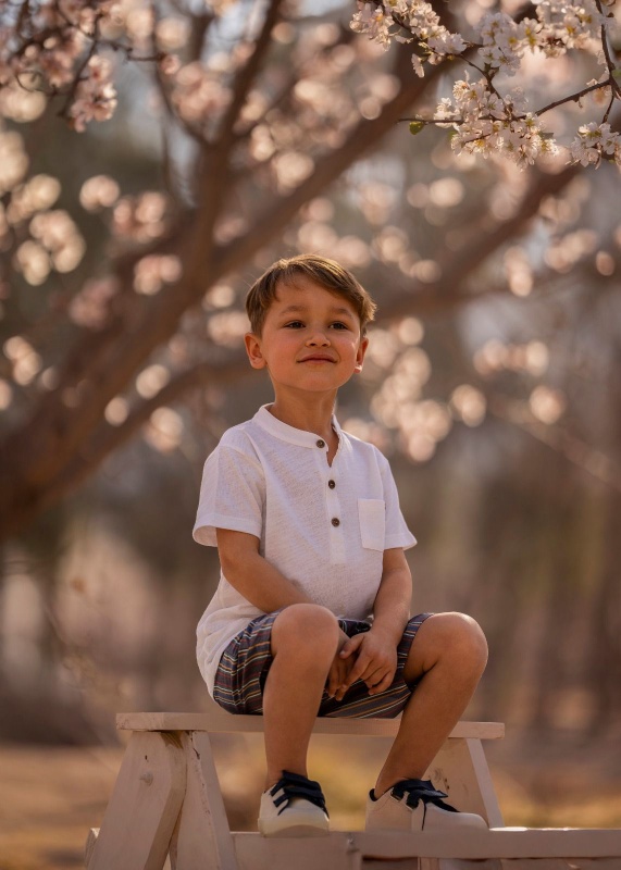 remera flame con cuello mao bl