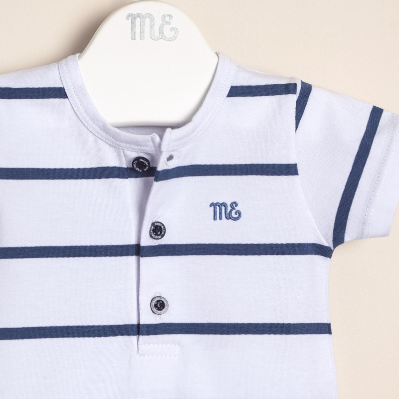 enterito rayado con logo bordado benja