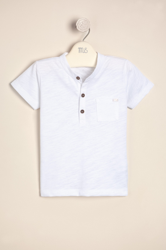 remera flame con cuello mao bl