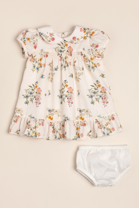 vestido de bb poplin de algodon estampado anna