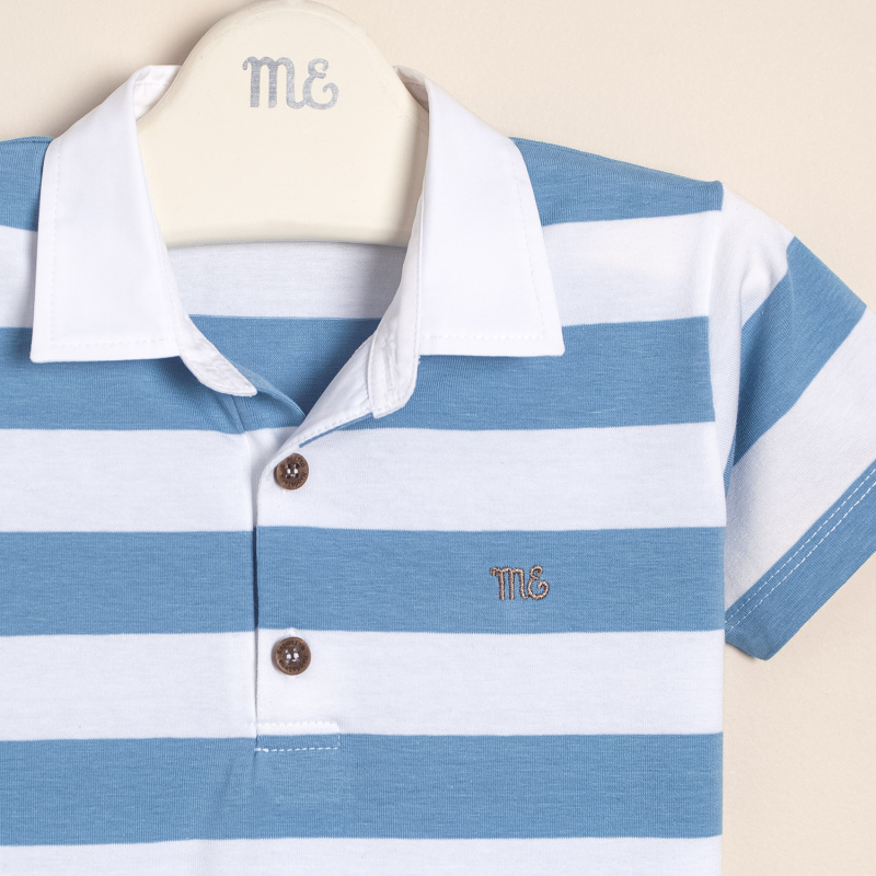 remera polito rayada con cuello polo noah