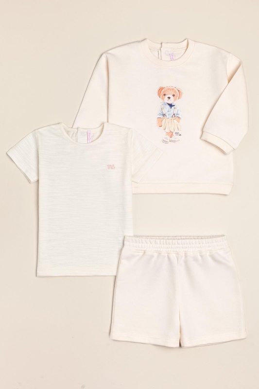 conjunto de 3 piezas taylor bear crudo