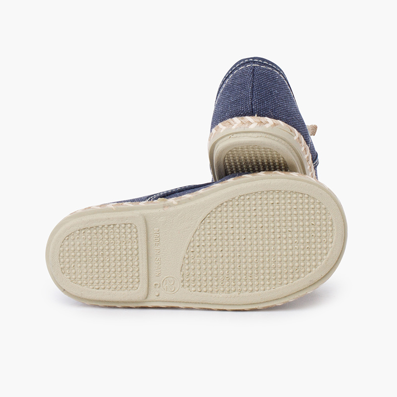 blucher niño yute azul marino