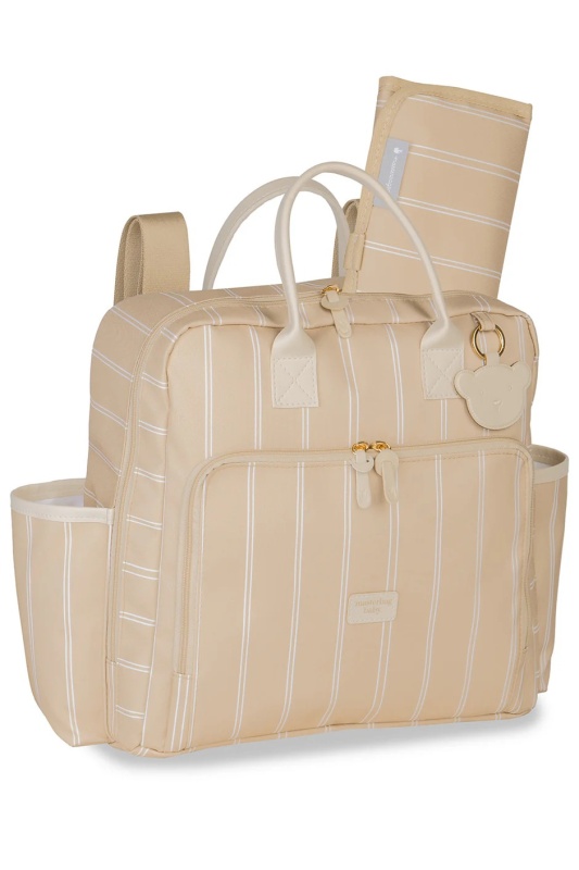 mochila vintage bear beige