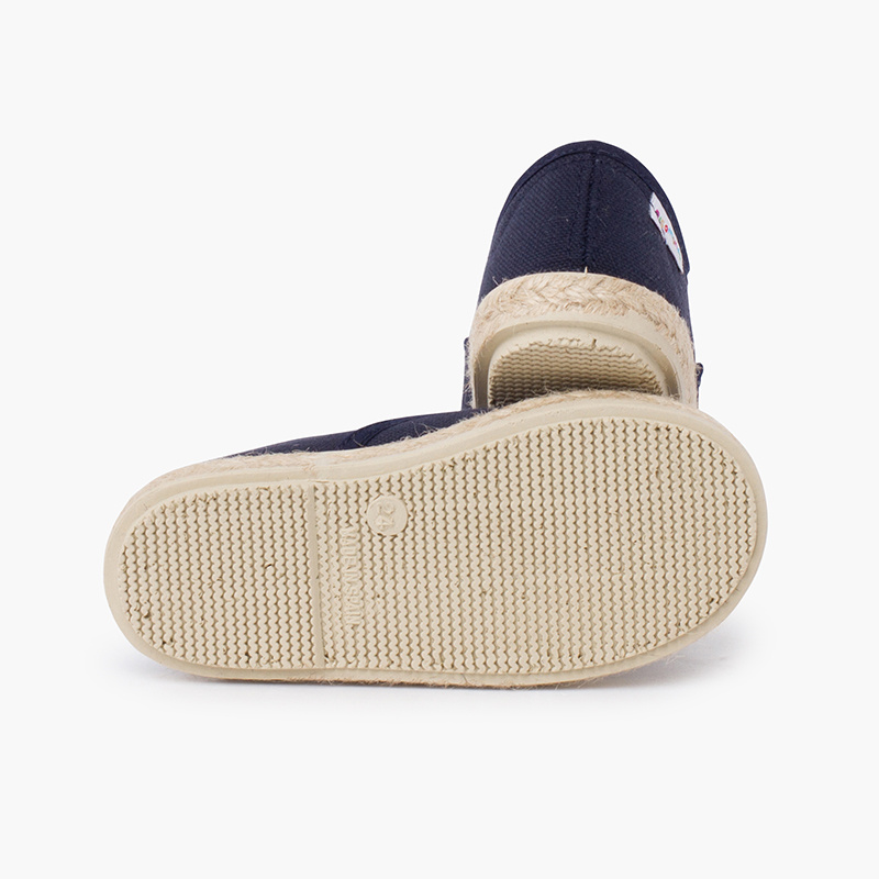 zapatillas lonas cordones alpargata azul marino