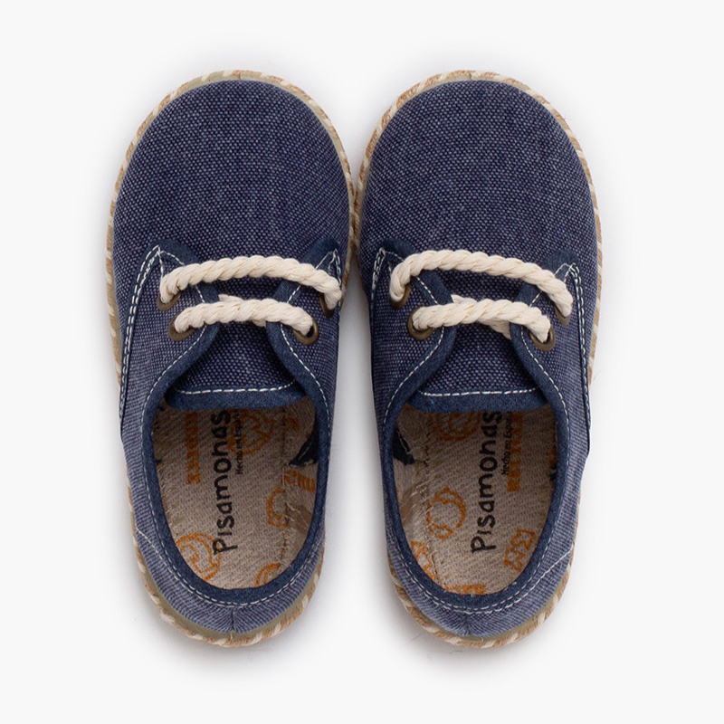 bluncher niño lona yute bicolor azul marino