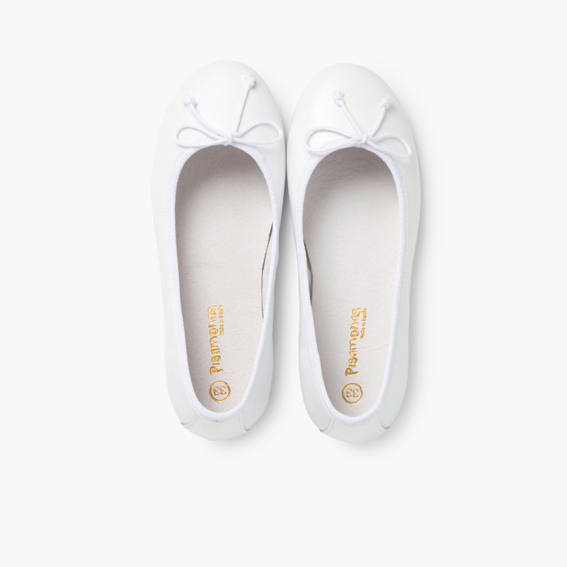bailarinas niña manoletinas blanca