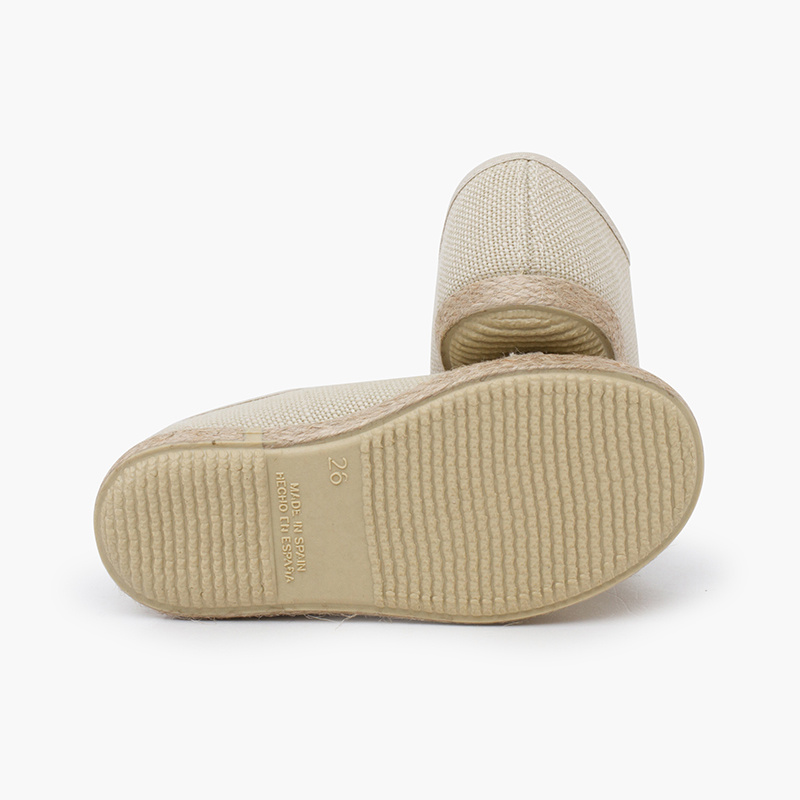 blucher lino cordones y yute beige