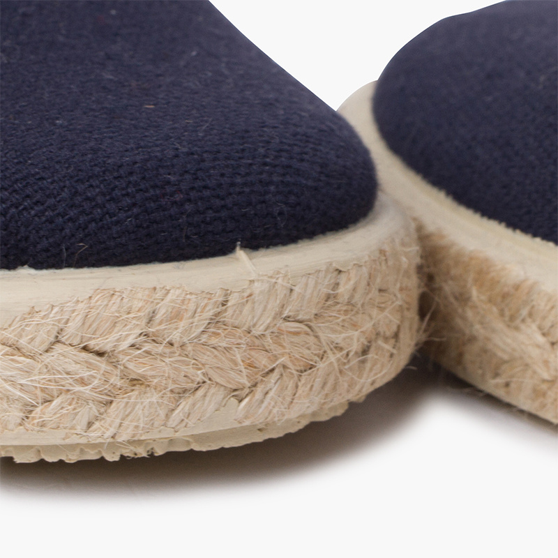 zapatillas lonas cordones alpargata azul marino