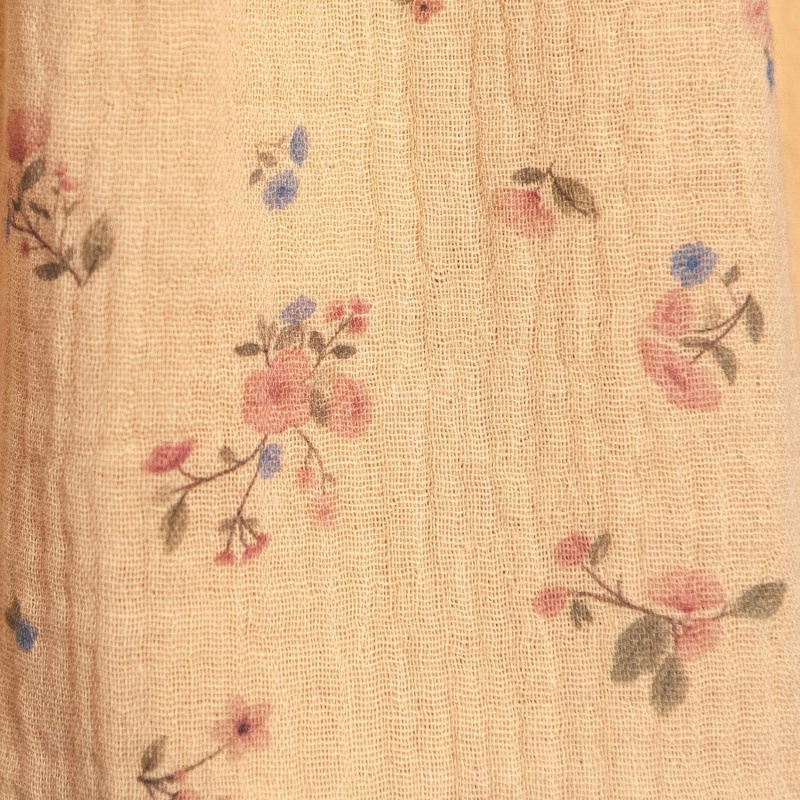 pollera en gasa estampado miel