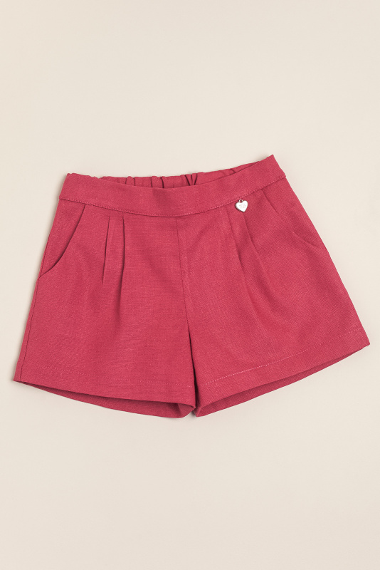 short de lino rustico azalea