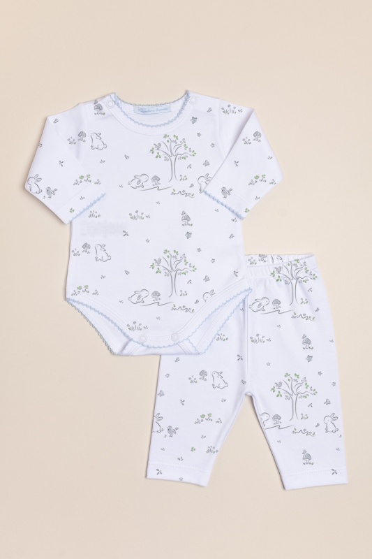 conjunto pima estampado amis bco/cel