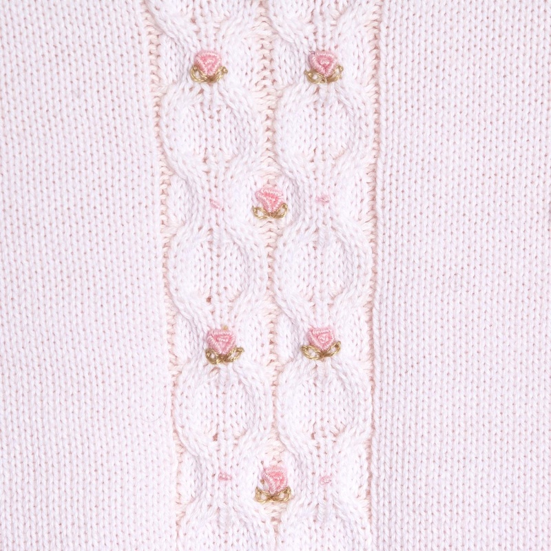 enterito de alg bordado a mano rosa