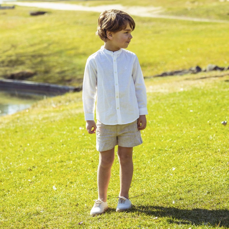 zapatillas niños suela y cordones yute blanco