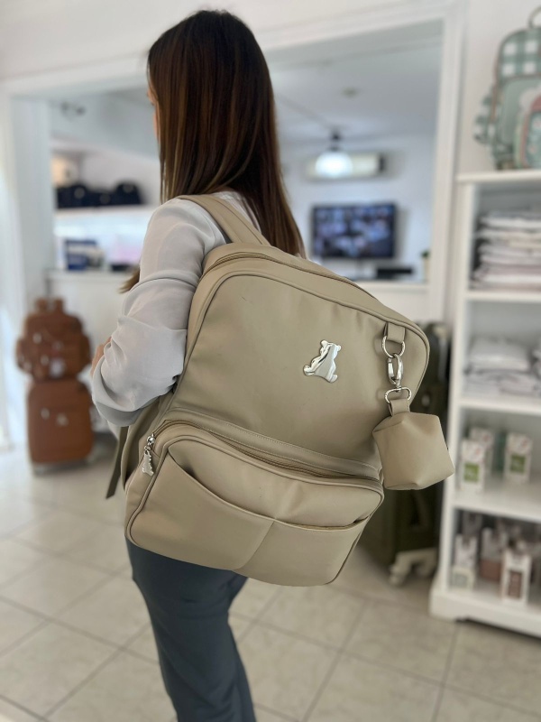 mochila lux gr beige