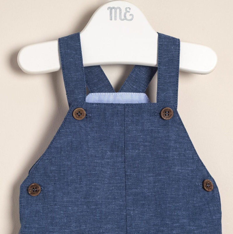 jardinero de lino con bolsillo martino